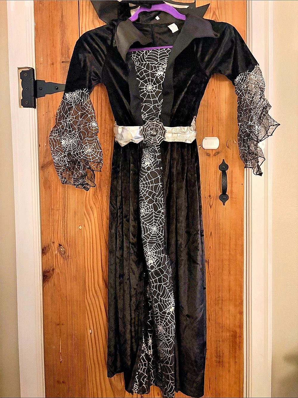 Spiderweb Halloween Costume in Black & Silver Like New